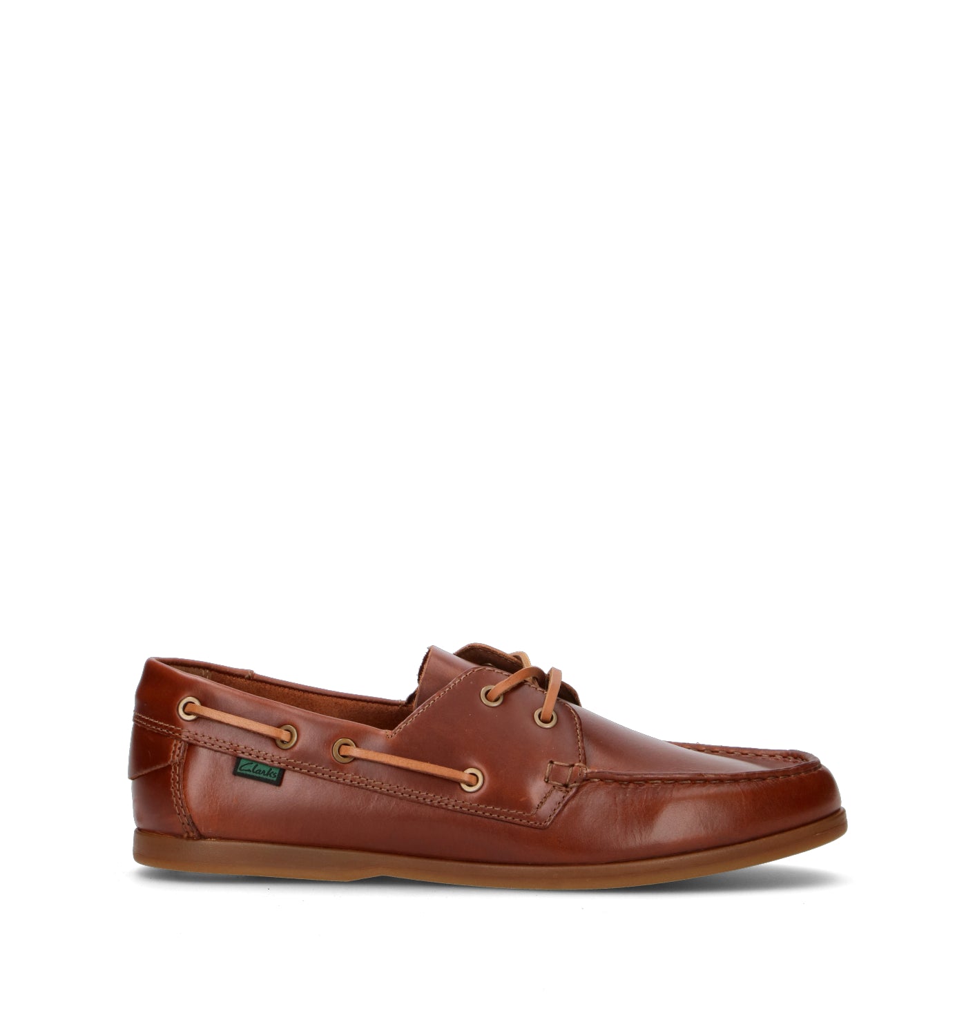 CLARKS CORE CHARMOUTH LACE Scarpa barca uomo marrone in pelle