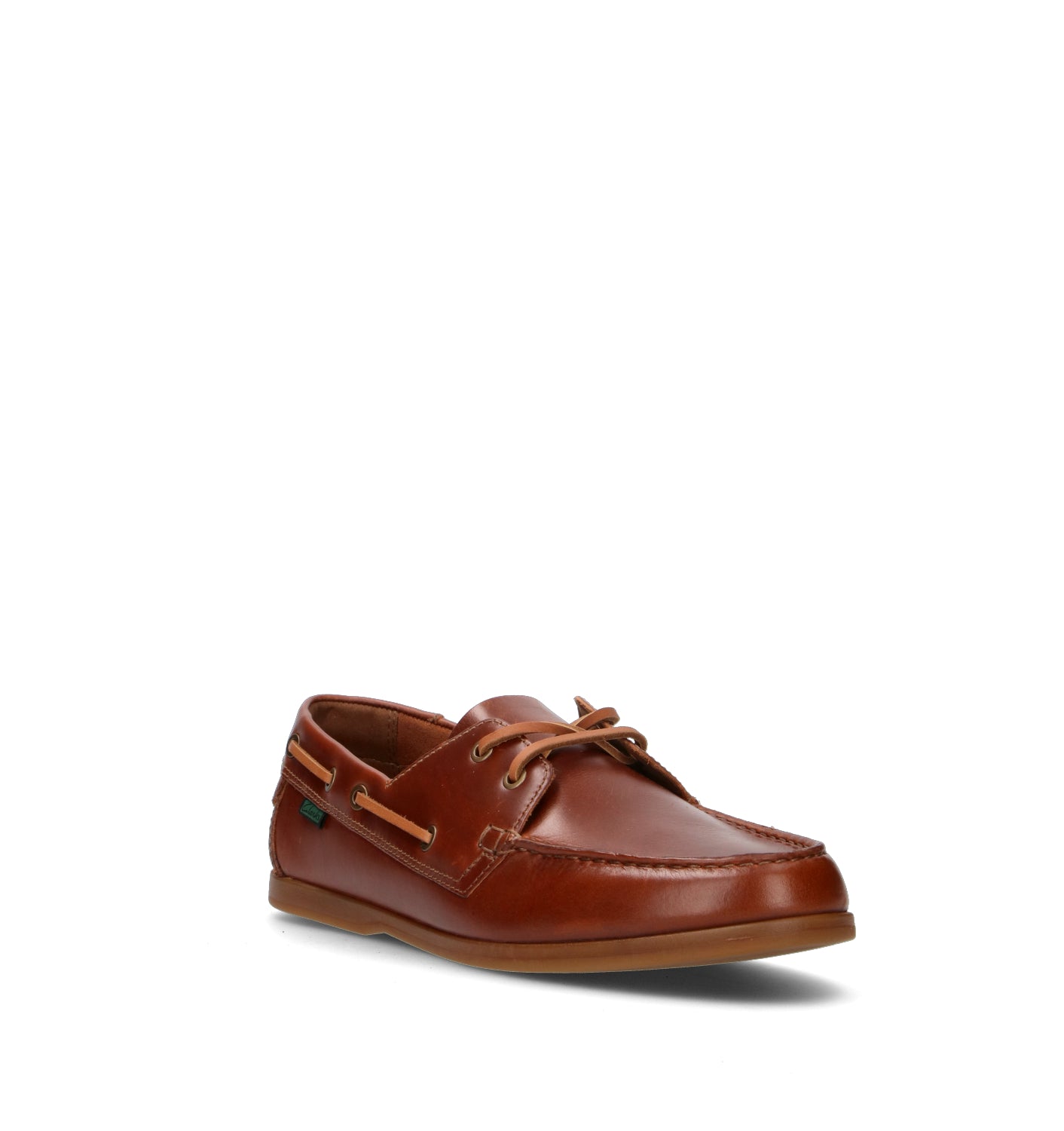 CLARKS CORE CHARMOUTH LACE Scarpa barca uomo marrone in pelle