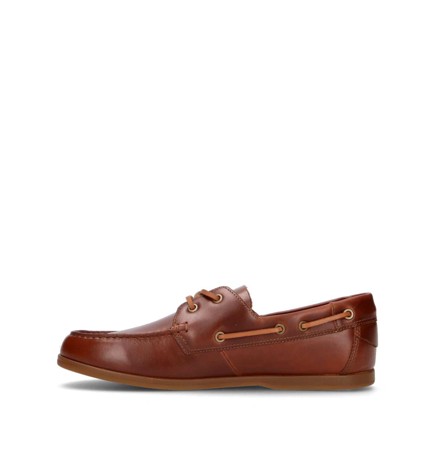 CLARKS CORE CHARMOUTH LACE Scarpa barca uomo marrone in pelle