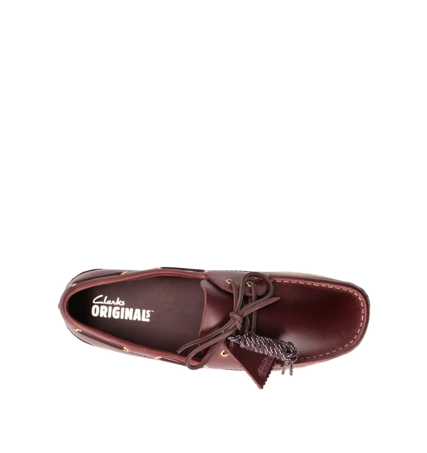 CLARKS ORIGINALS GODNEY BOAT Scarpa barca uomo marrone in pelle