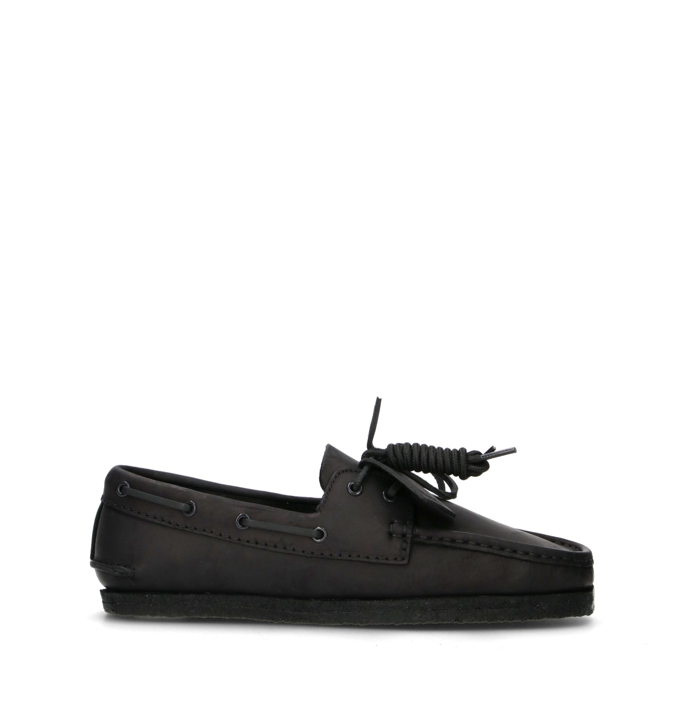 CLARKS ORIGINALS GODNEY BOAT Scarpa barca uomo nera in pelle