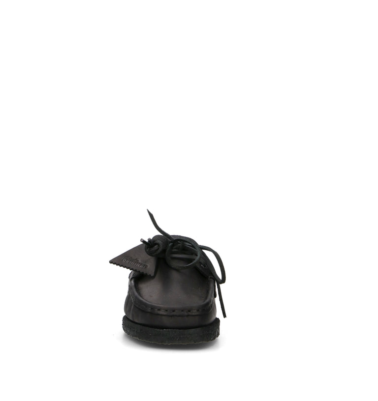 CLARKS ORIGINALS GODNEY BOAT Scarpa barca uomo nera in pelle
