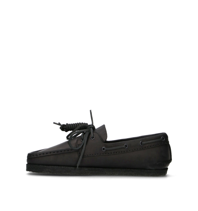 CLARKS ORIGINALS GODNEY BOAT Scarpa barca uomo nera in pelle