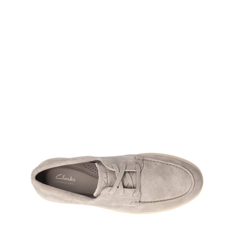 CLARKS CORE LOCKFORD BOAT Mocassino uomo grigio in suede