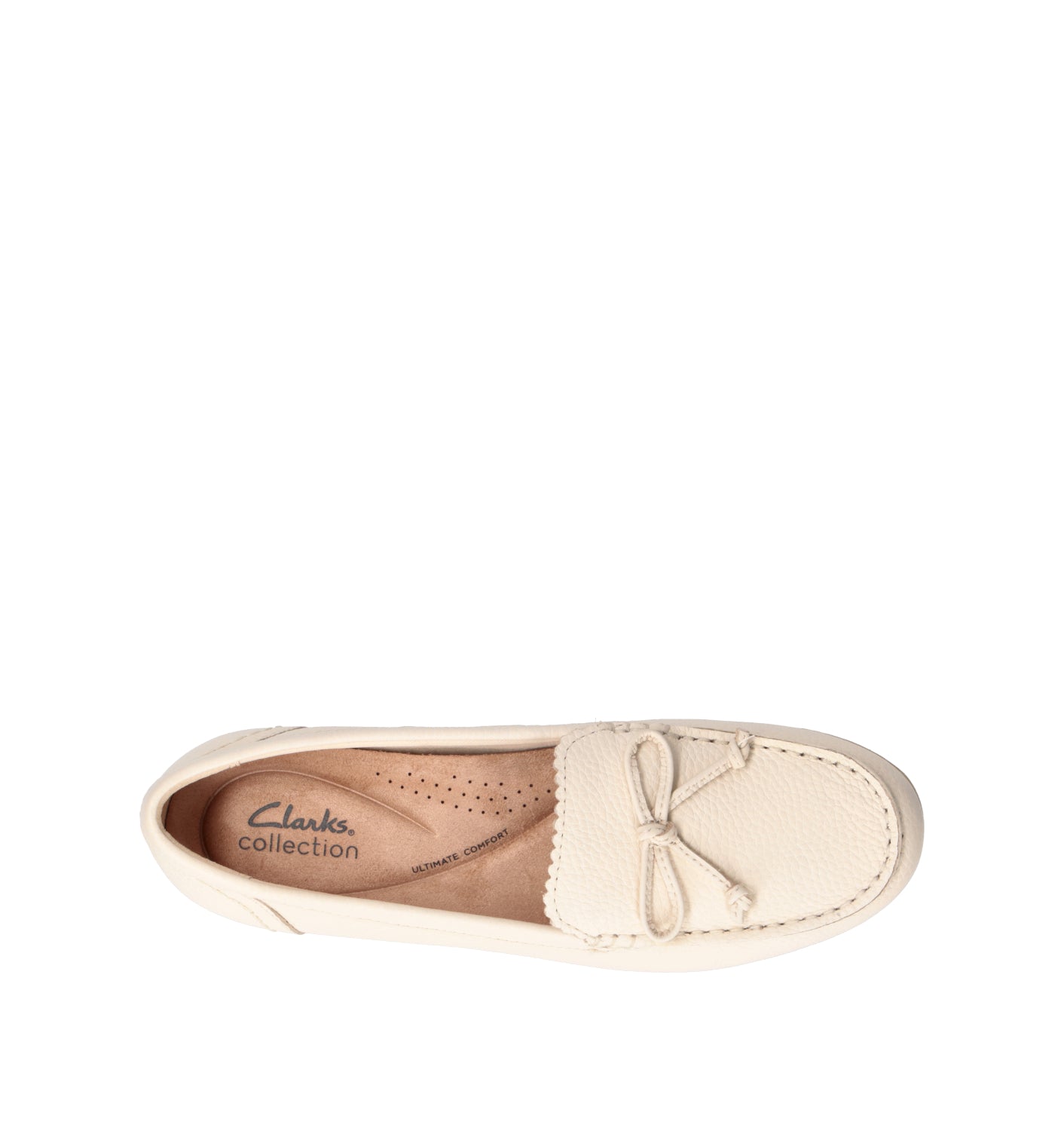 CLARKS ESSENTIALS ELLIOTTE SAIL Mocassino donna crema in pelle