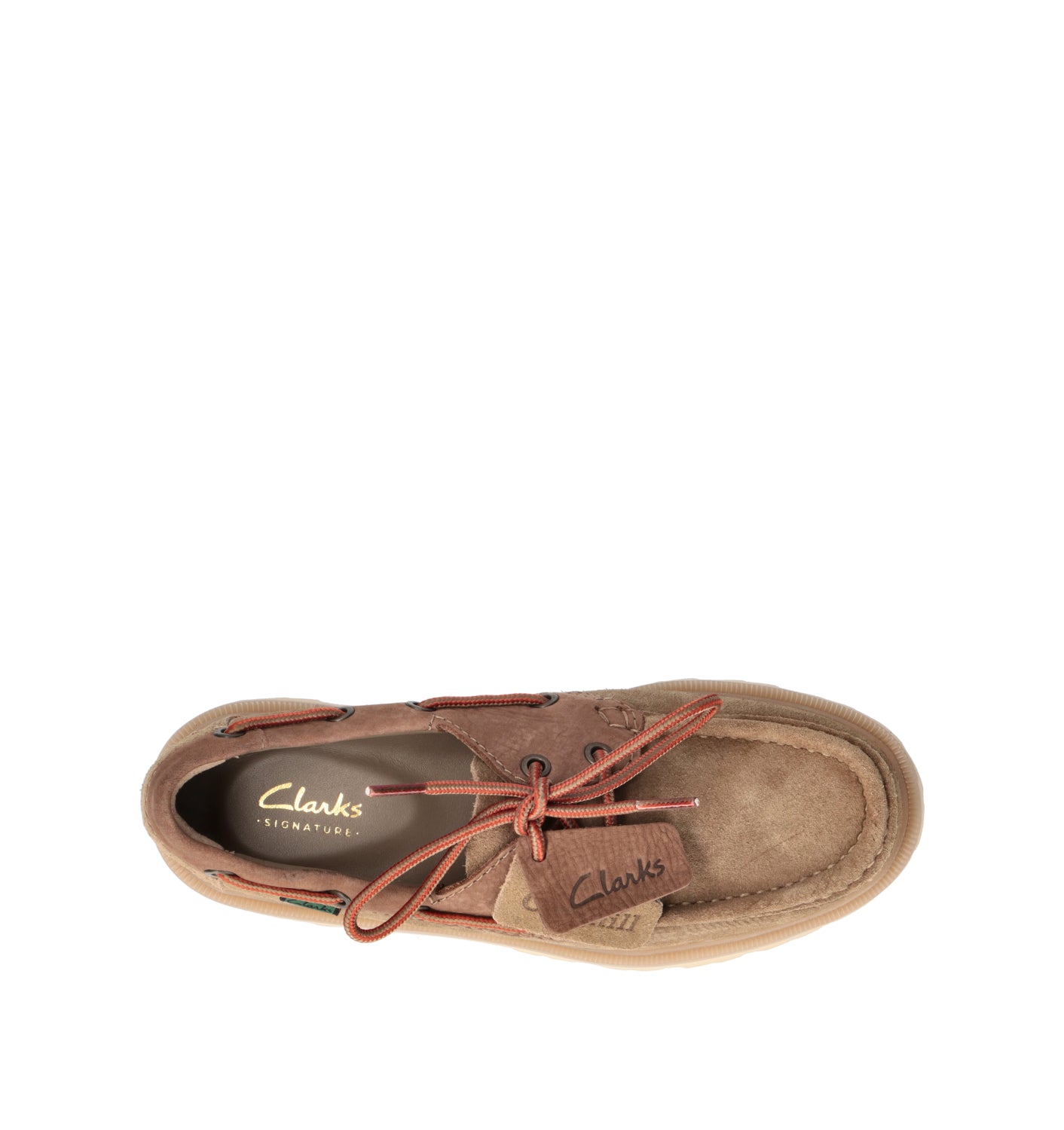 CLARKS CORE CLEYHILL BOAT Scarpa barca donna beige in pelle