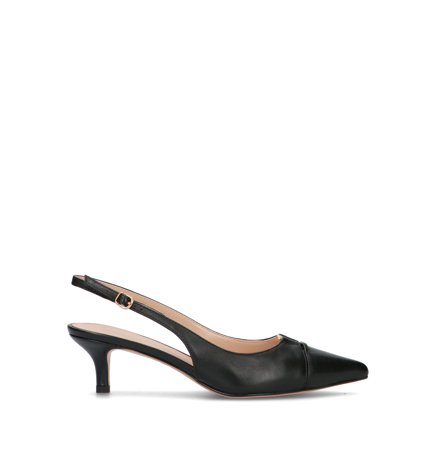 TWIN SET-SIMONA BARBIERI Slingback donna nera in pelle