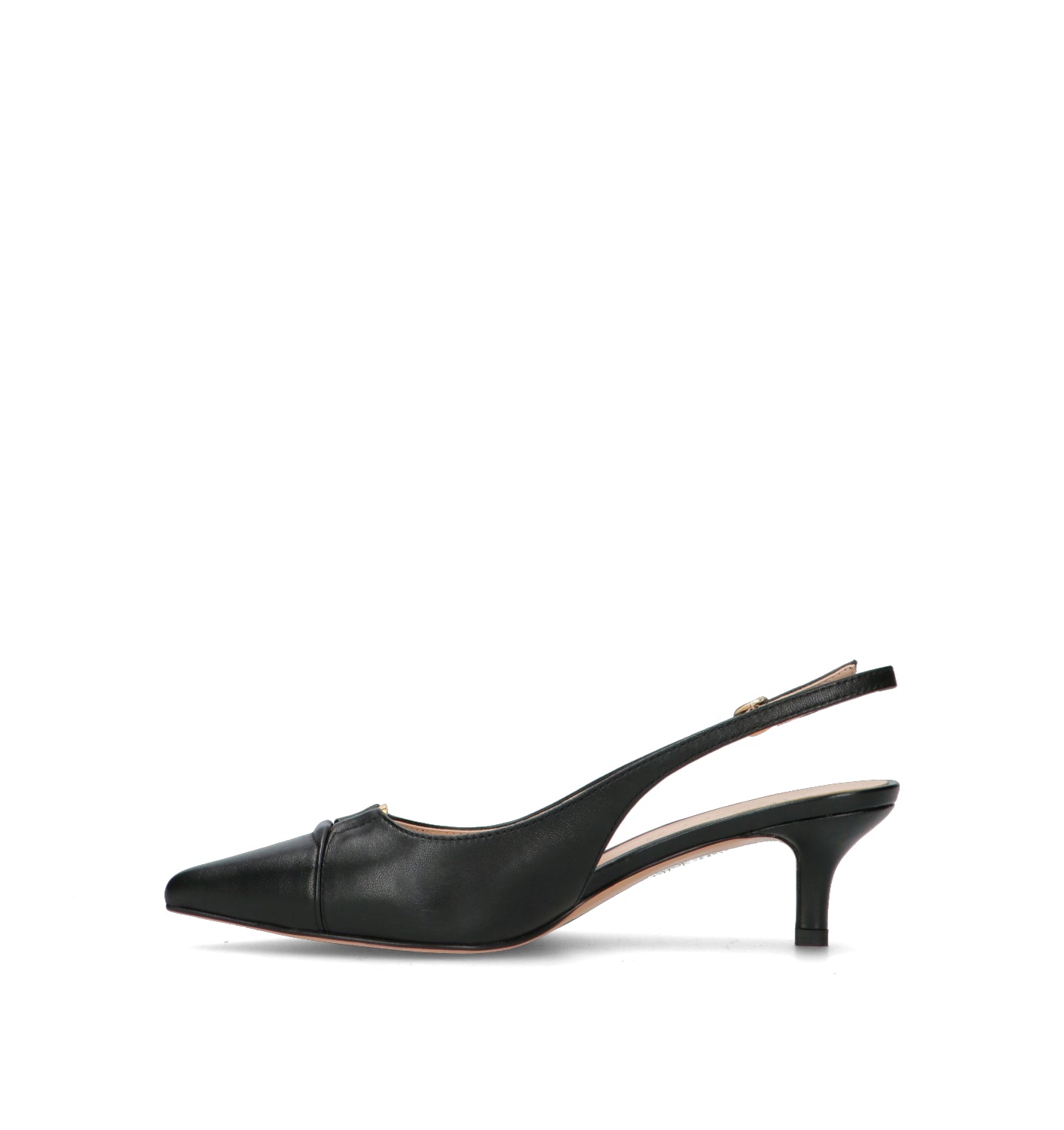 TWIN SET-SIMONA BARBIERI Slingback donna nera in pelle