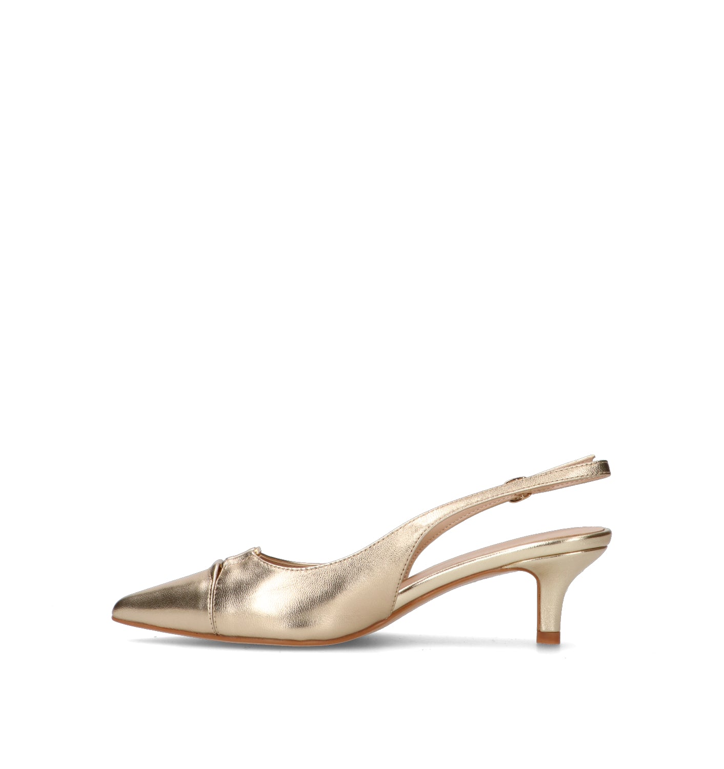 TWIN SET-SIMONA BARBIERI Slingback donna platino in pelle