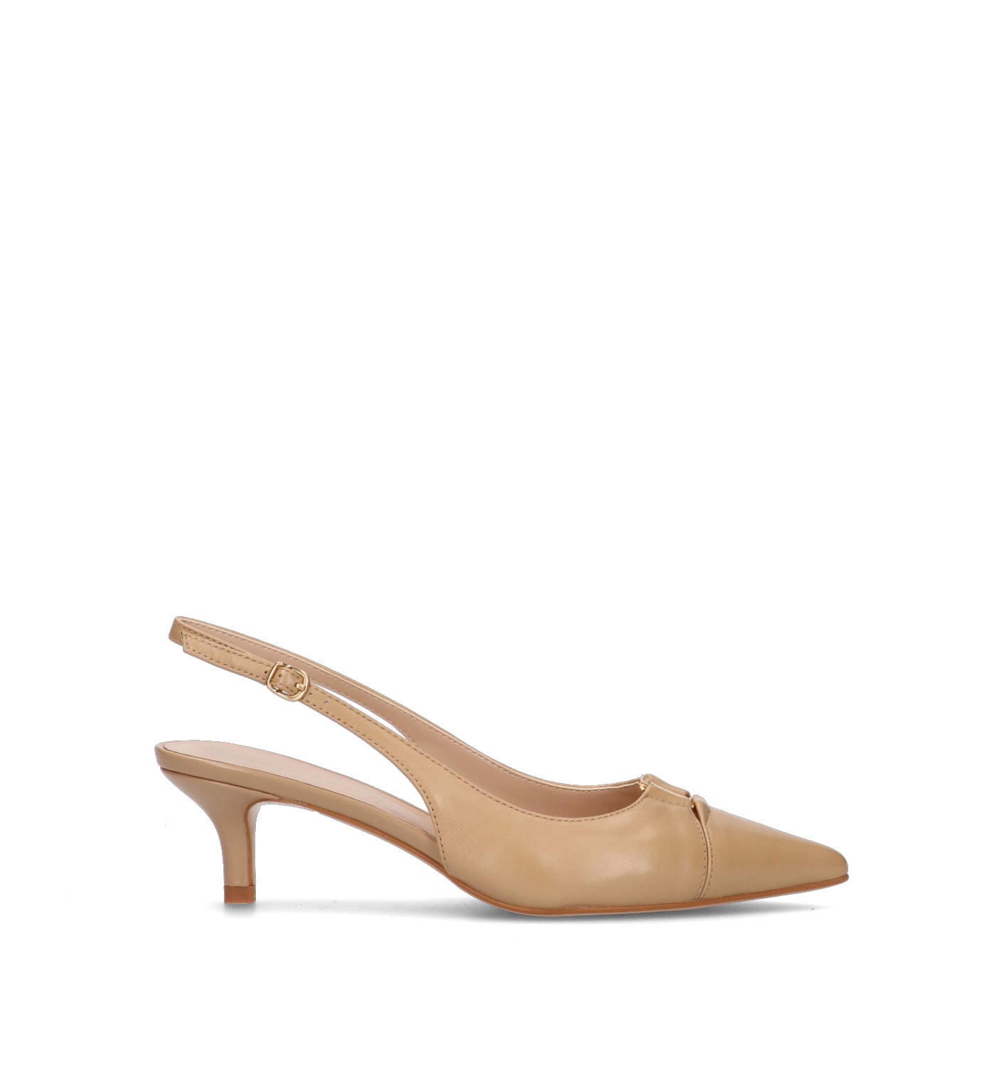 TWIN SET-SIMONA BARBIERI Slingback donna beige in pelle