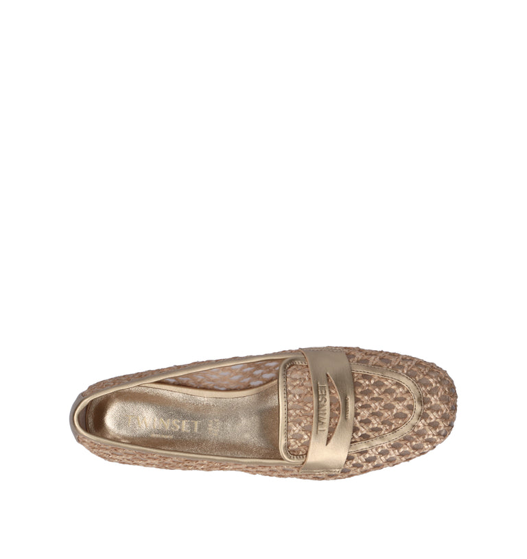 TWIN SET-SIMONA BARBIERI Mocassino donna oro