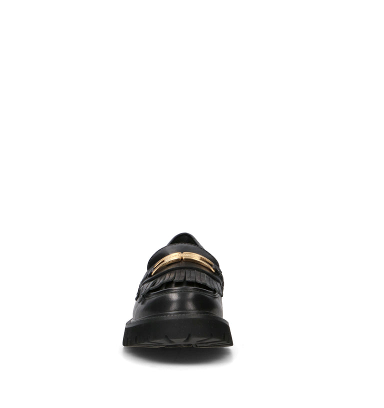 TWIN SET-SIMONA BARBIERI Mocassino donna nero in pelle