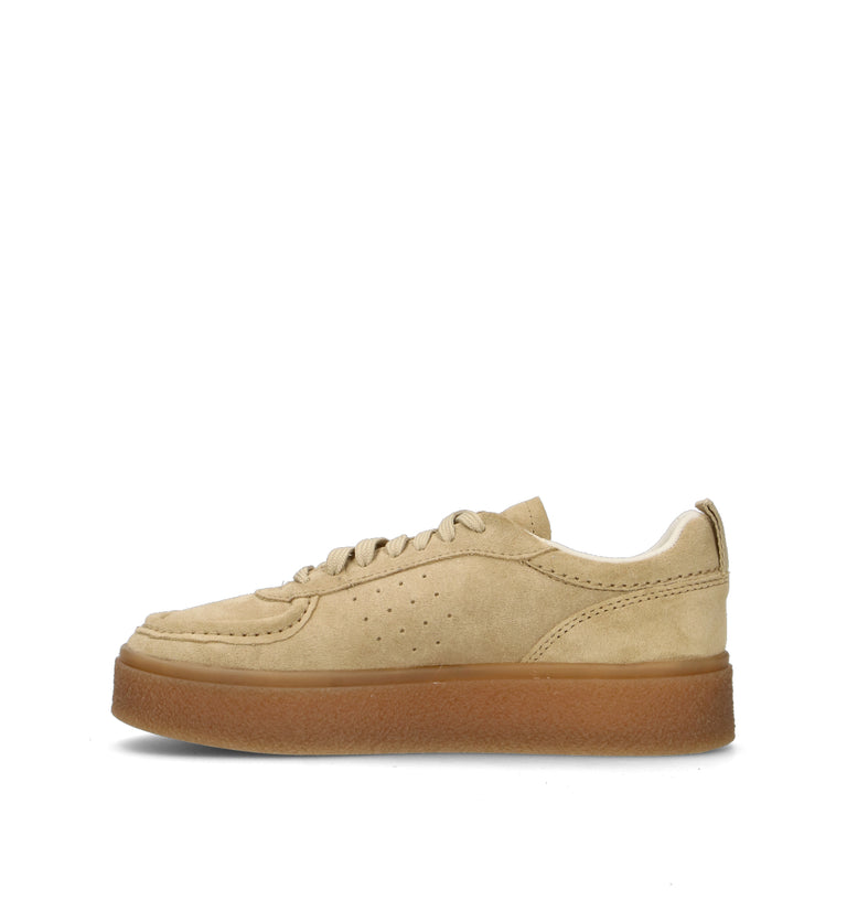 CLARKS EVO BOXBEE LACE Sneaker donna beige in suede