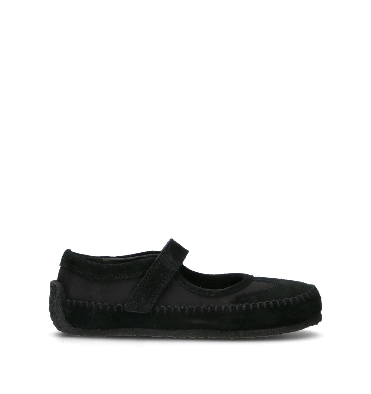 CLARKS EVO TOR LOW BAR Ballerina donna nera in suede