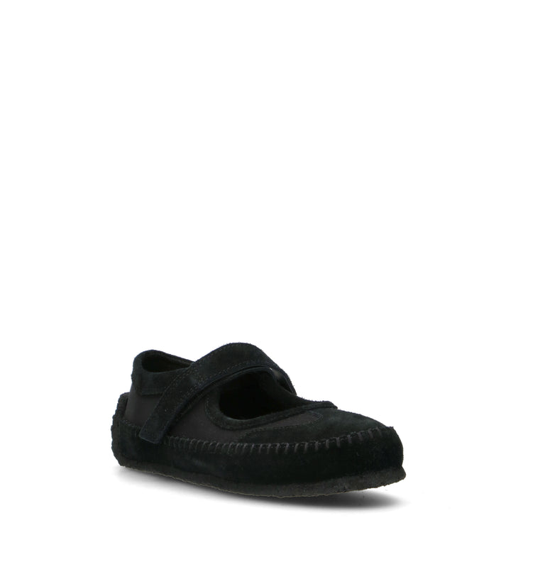 CLARKS EVO TOR LOW BAR Ballerina donna nera in suede