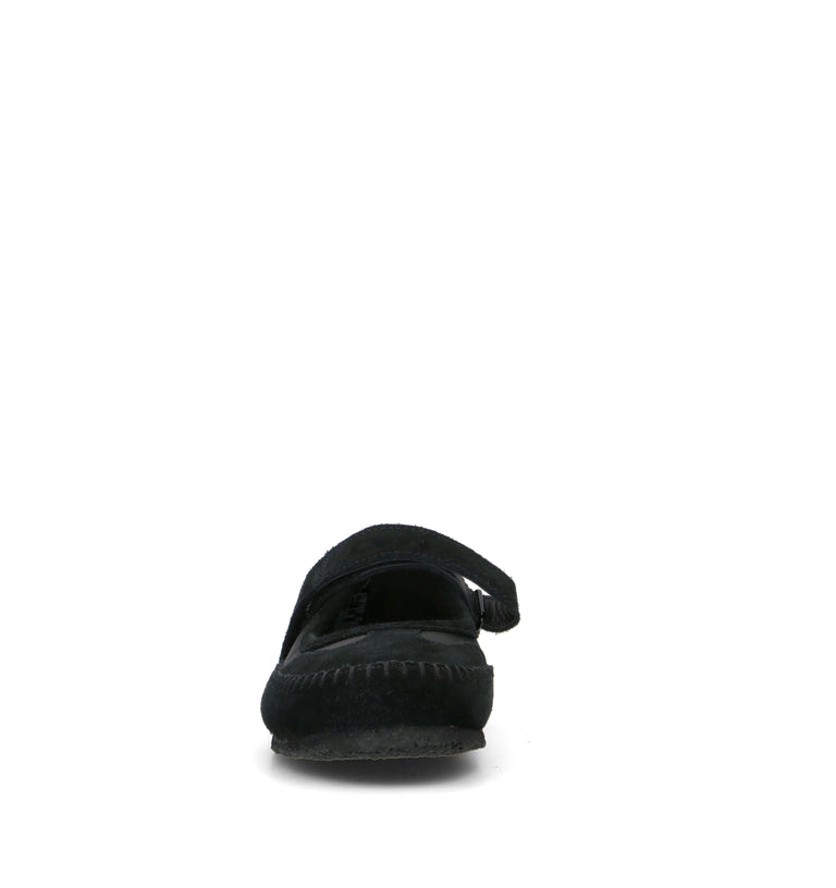 CLARKS EVO TOR LOW BAR Ballerina donna nera in suede