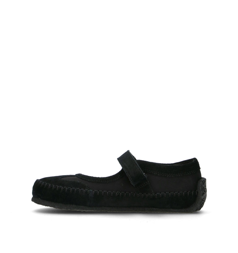 CLARKS EVO TOR LOW BAR Ballerina donna nera in suede