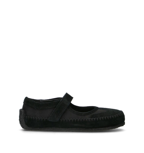 CLARKS EVO TOR LOW BAR Ballerina donna nera in suede