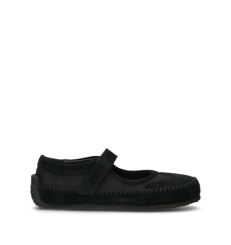 CLARKS EVO TOR LOW BAR Ballerina donna nera in suede