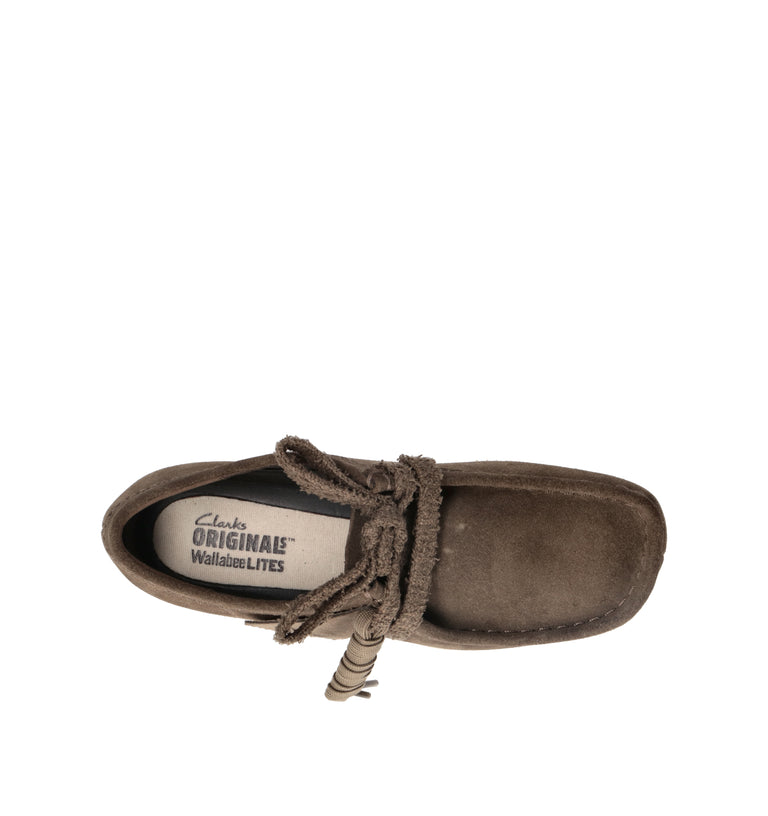CLARKS EVO WALLABEE LITE Mocassino donna verde in suede