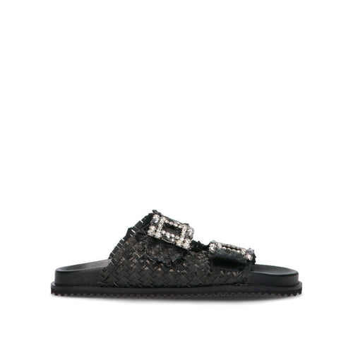 GRAFIA Ciabatta donna nera in pelle