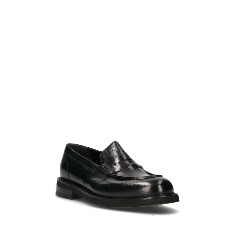 DUCANERO Mocassino uomo nero in pelle