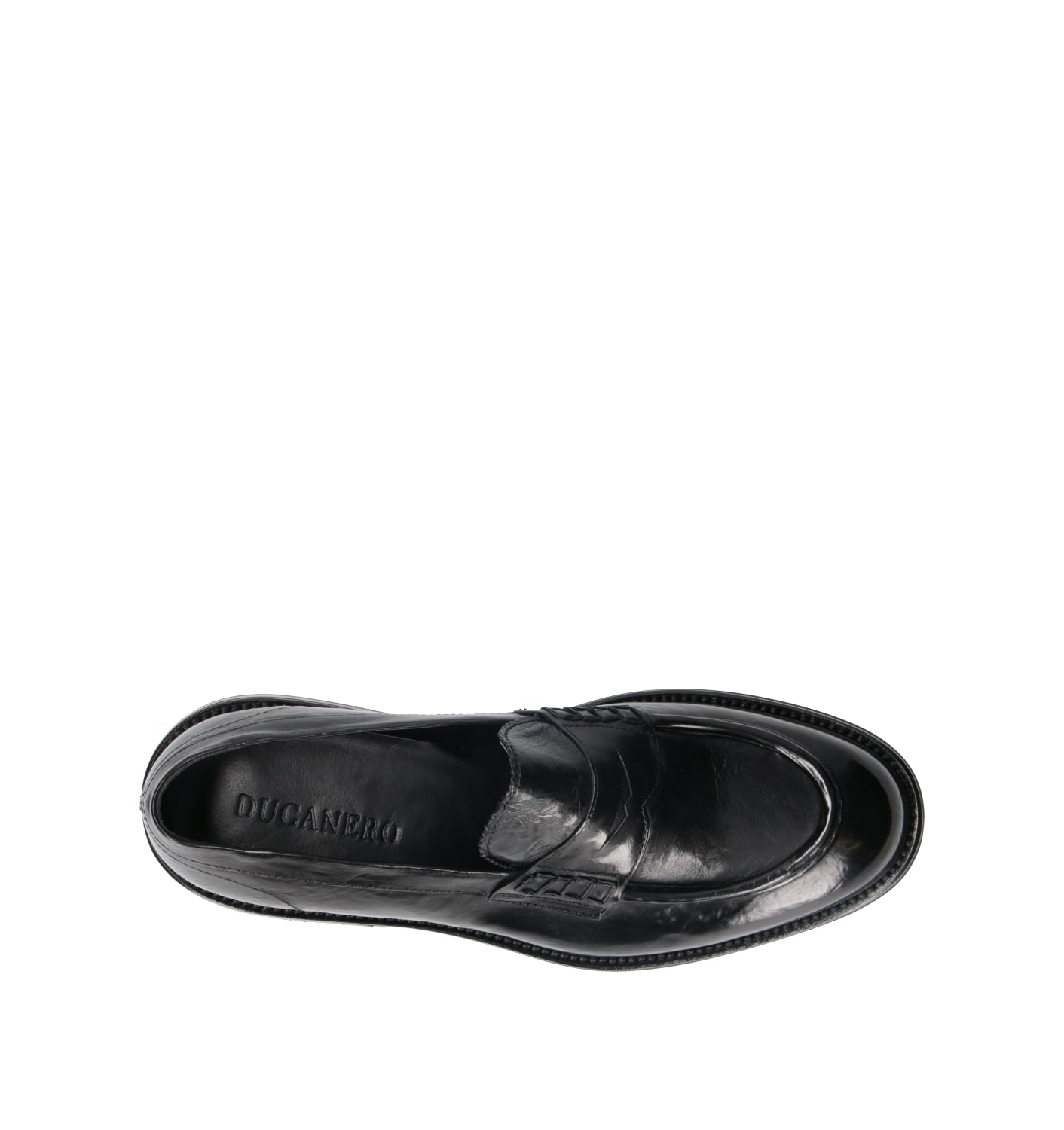 DUCANERO Mocassino uomo nero in pelle