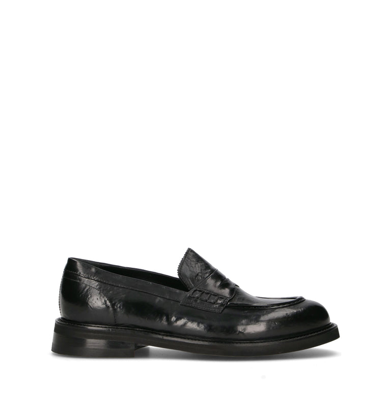 DUCANERO Mocassino uomo nero in pelle
