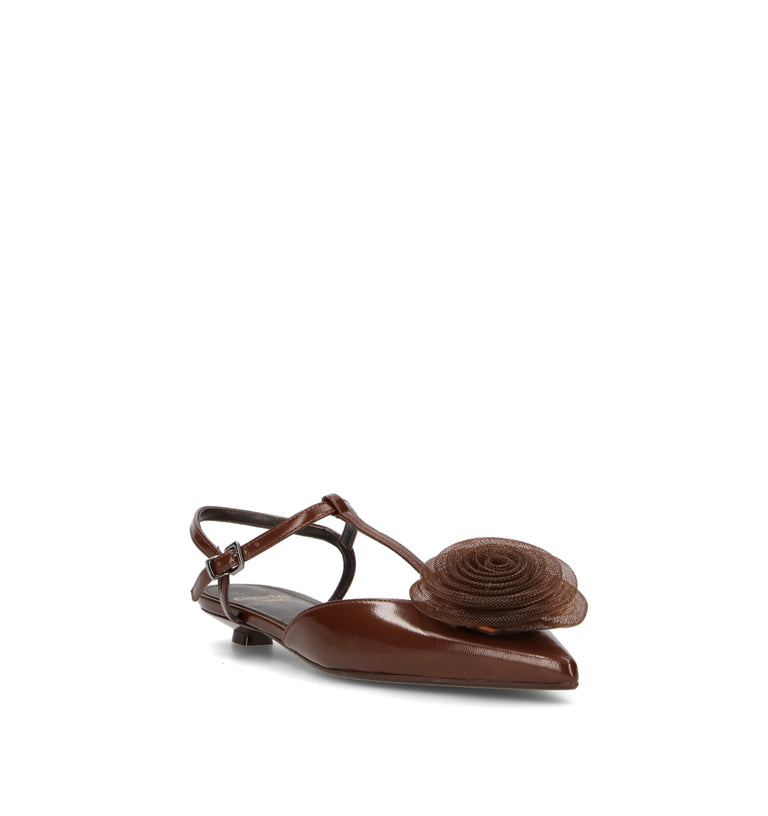 CHANTAL 1962 Slingback donna marrone in pelle