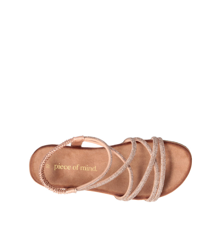 JANE KLAIN Sandalo donna oro rosa