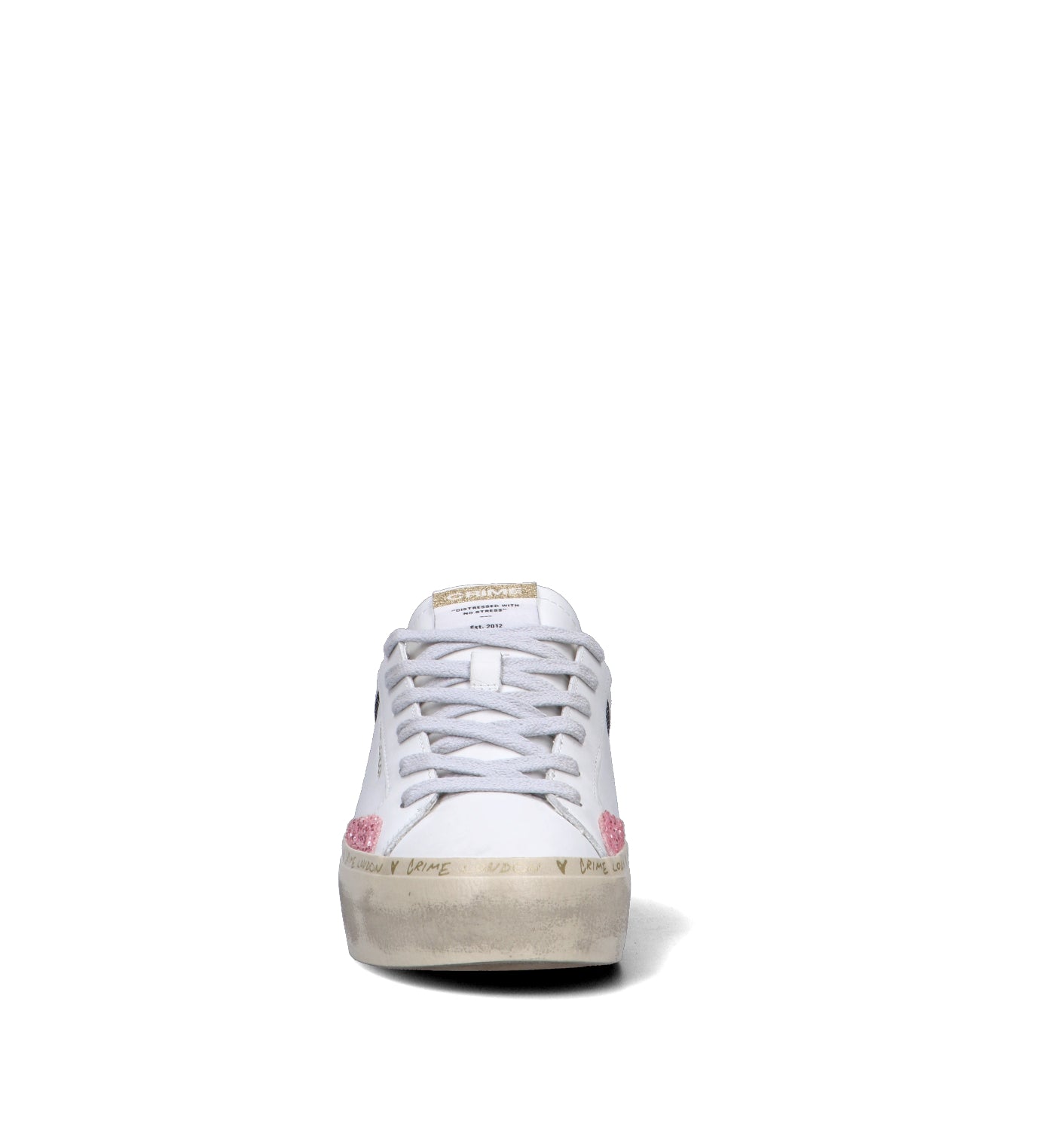 CRIME Sneaker donna bianca in pelle