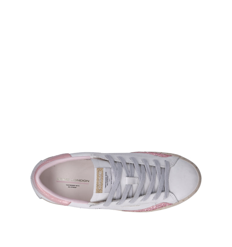 CRIME Sneaker donna bianca in pelle