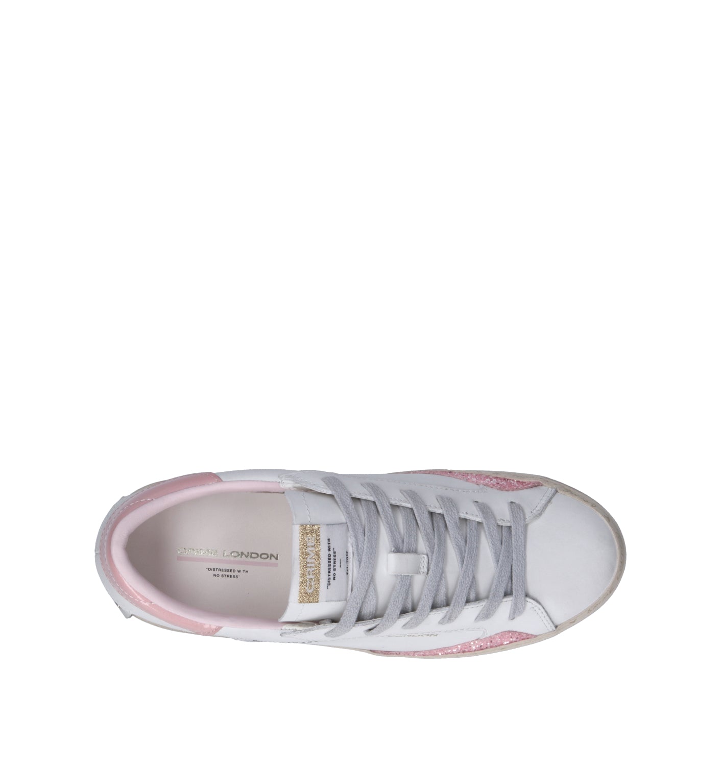 CRIME Sneaker donna bianca in pelle