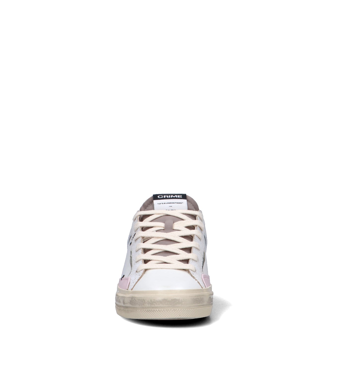 CRIME Sneaker donna bianca in pelle
