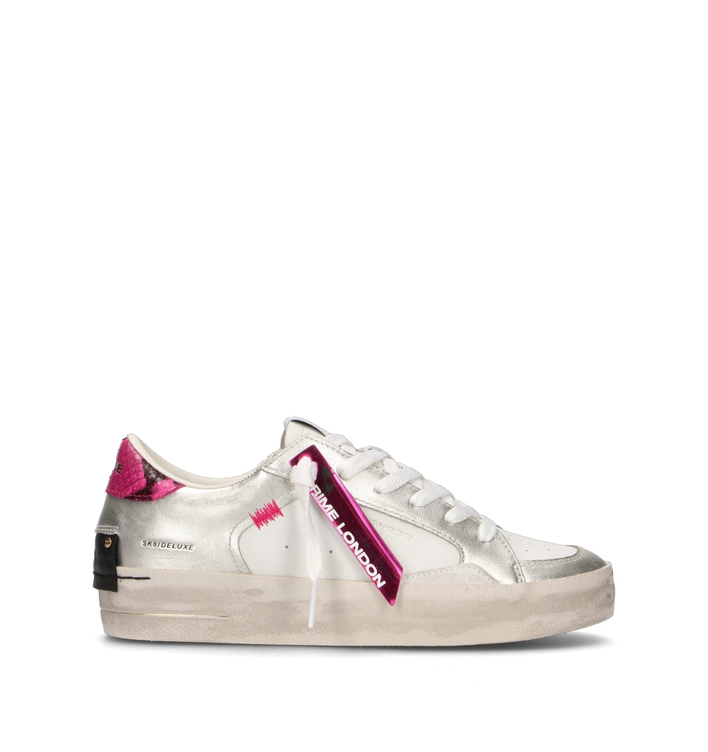CRIME Sneaker donna bianca in pelle