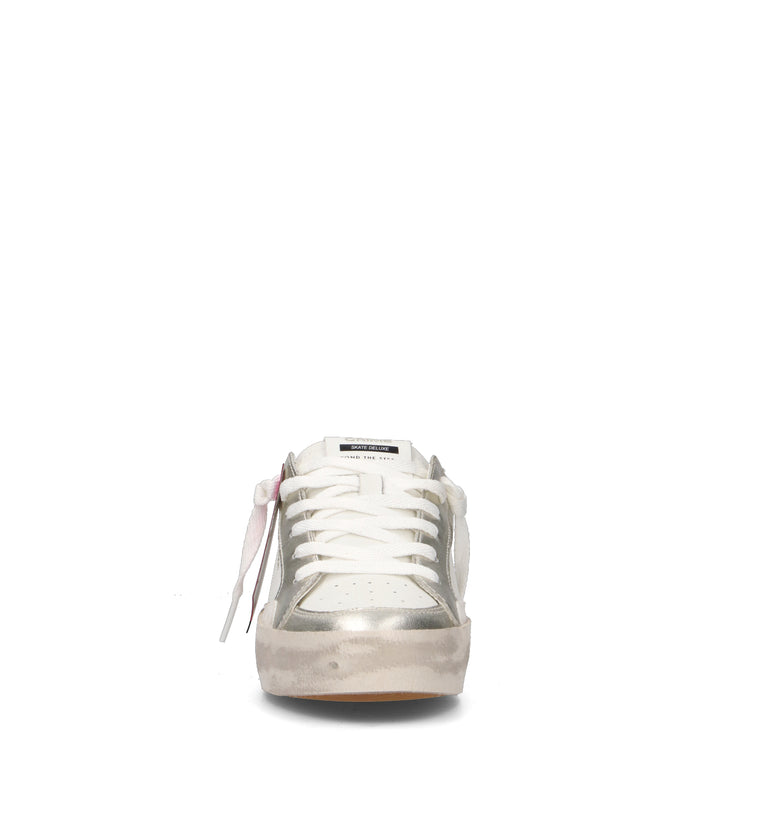 CRIME Sneaker donna bianca in pelle