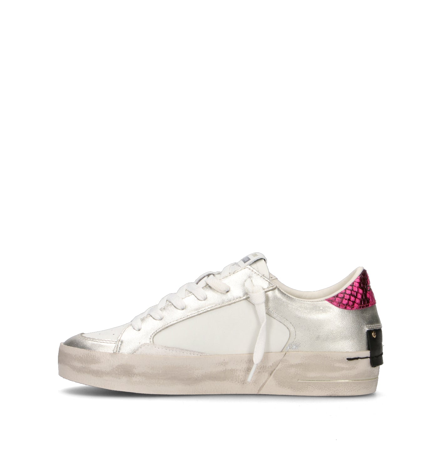 CRIME Sneaker donna bianca in pelle