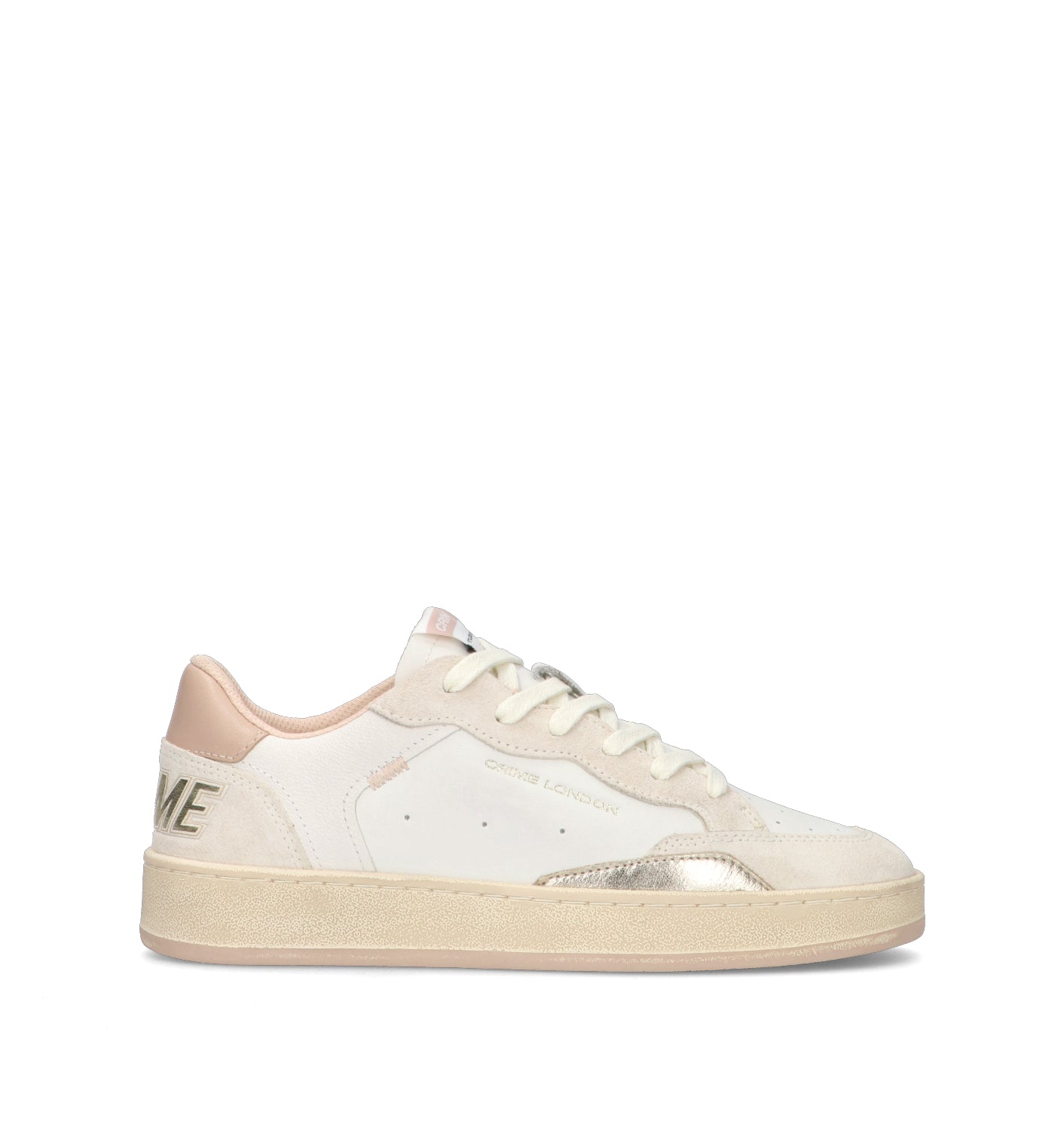 CRIME Sneaker donna bianca in pelle
