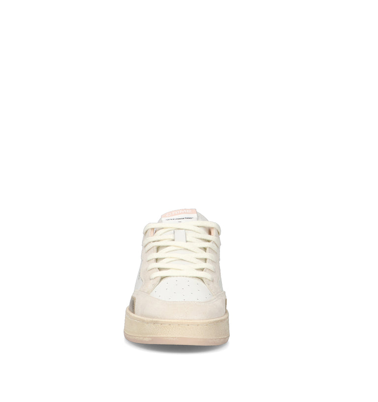 CRIME Sneaker donna bianca in pelle