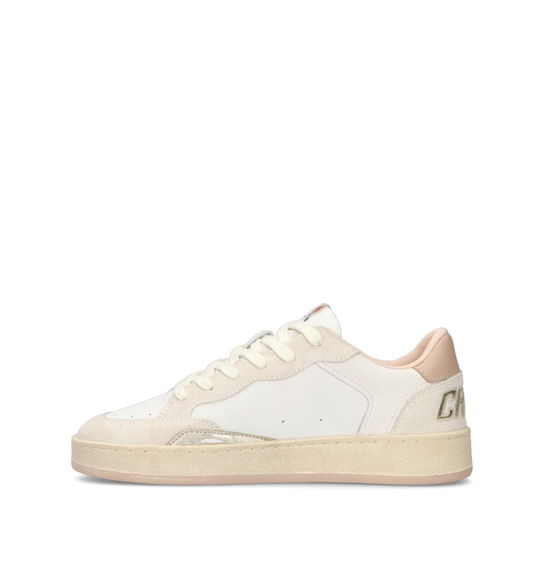 CRIME Sneaker donna bianca in pelle