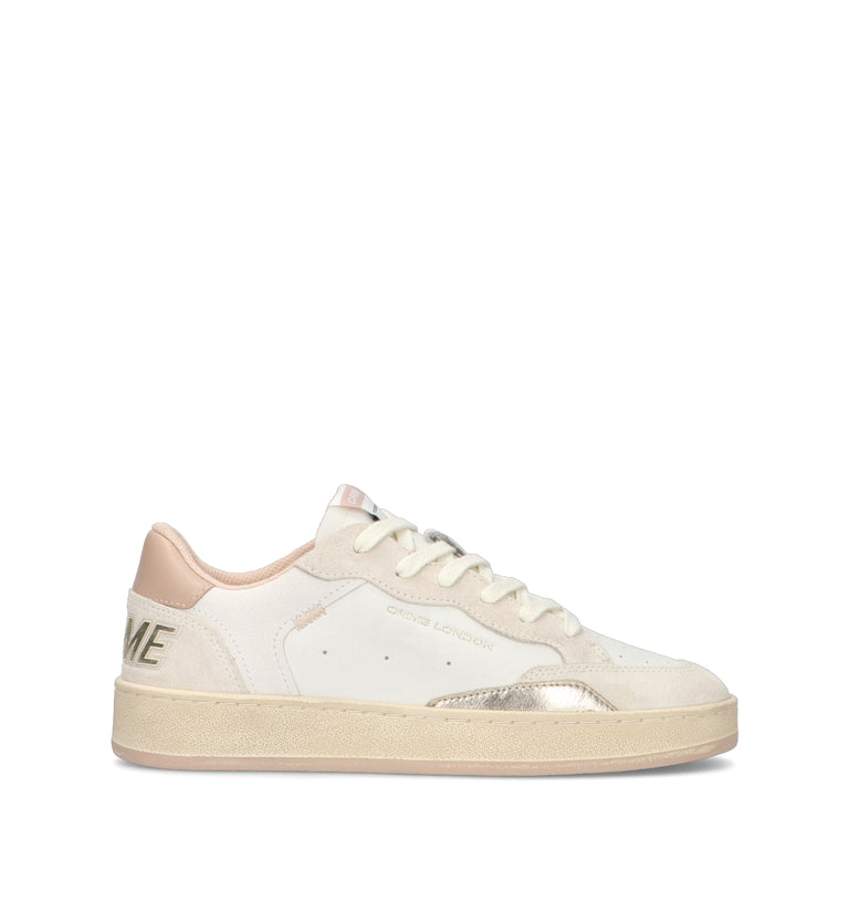 CRIME Sneaker donna bianca in pelle