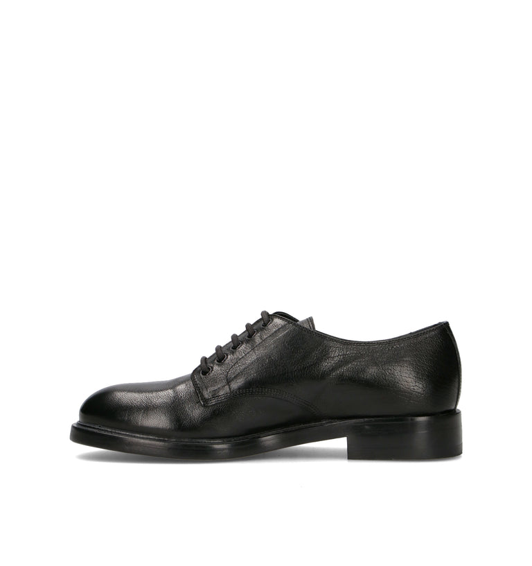 DUCANERO Stringata uomo nero in pelle