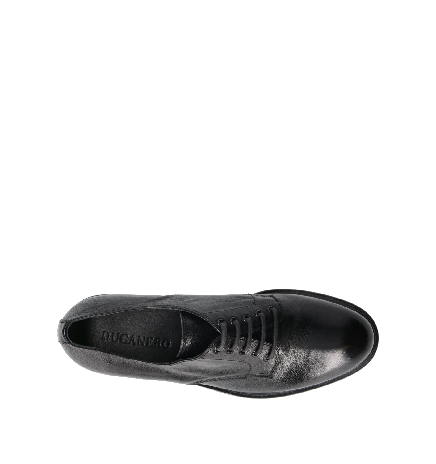 DUCANERO Stringata uomo nero in pelle