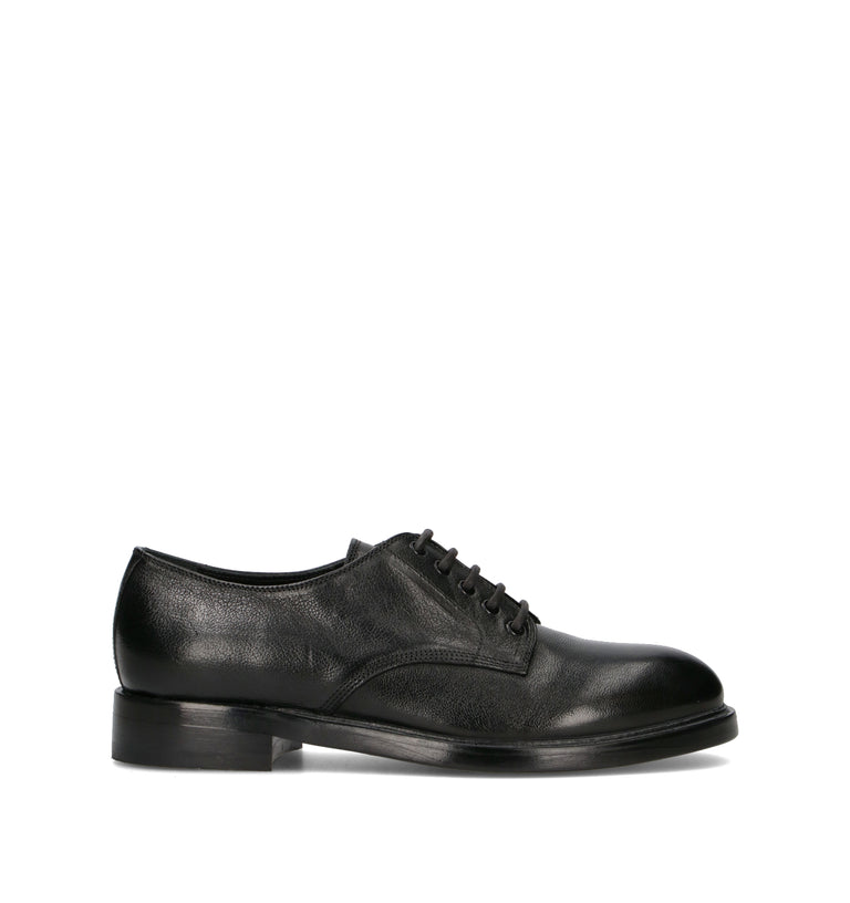 DUCANERO Stringata uomo nero in pelle