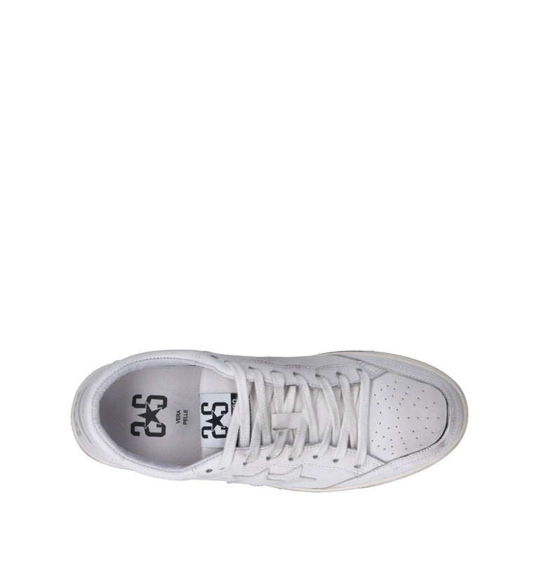 2 STAR Sneaker donna bianca in pelle