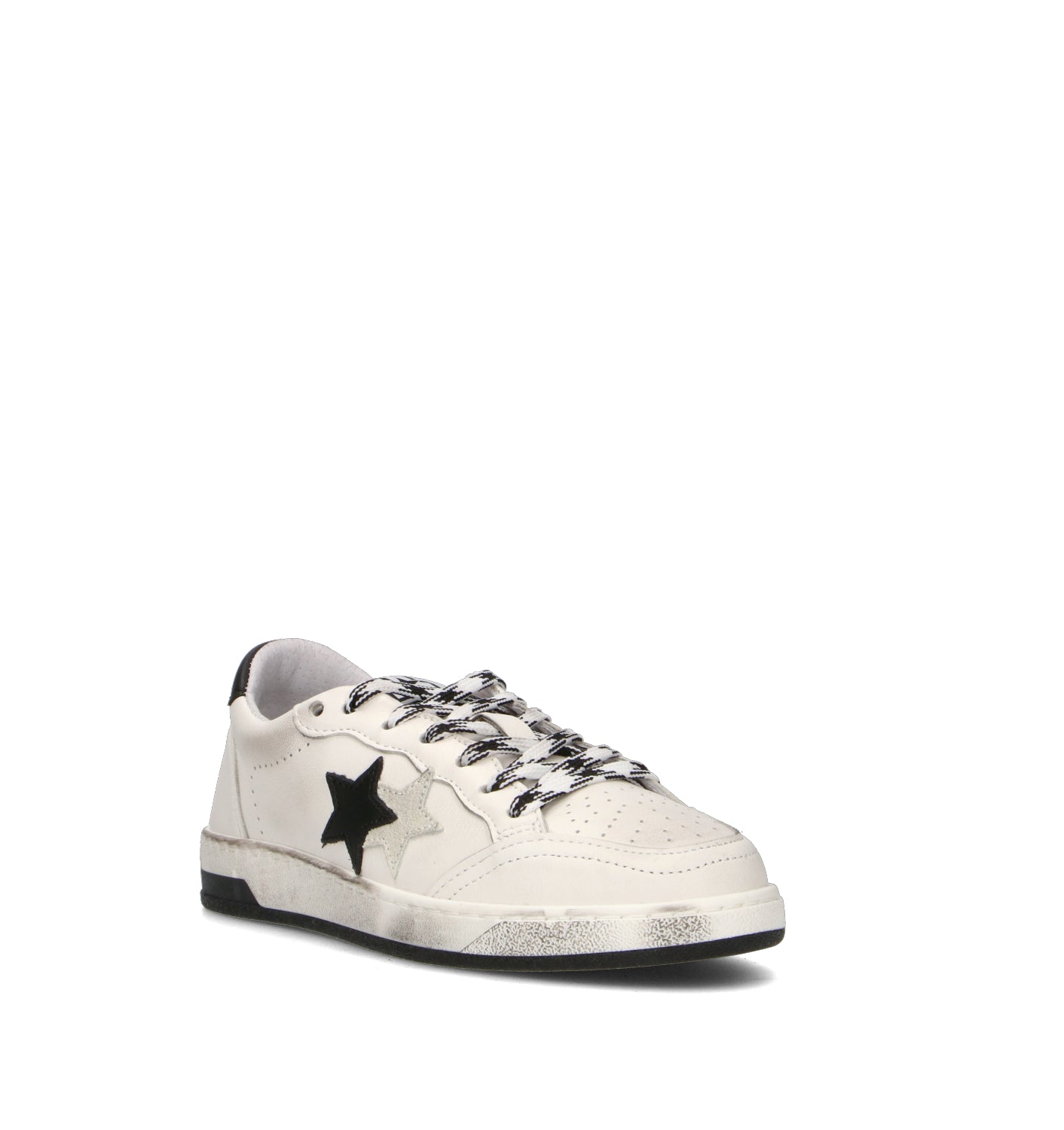 2 STAR Sneaker donna bianca in pelle