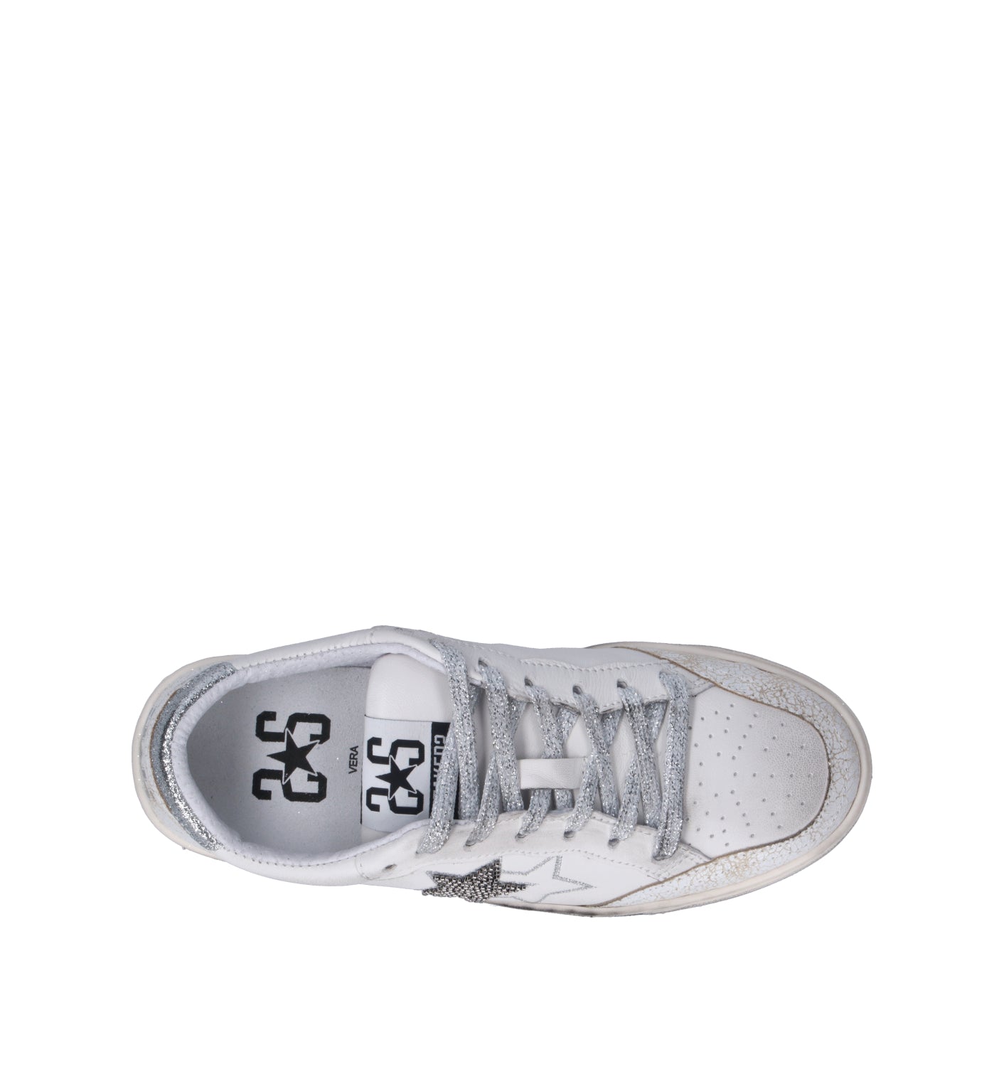 2 STAR Sneaker donna bianca