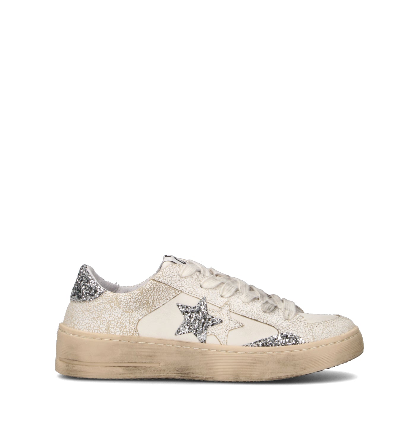2 STAR Sneaker donna bianca