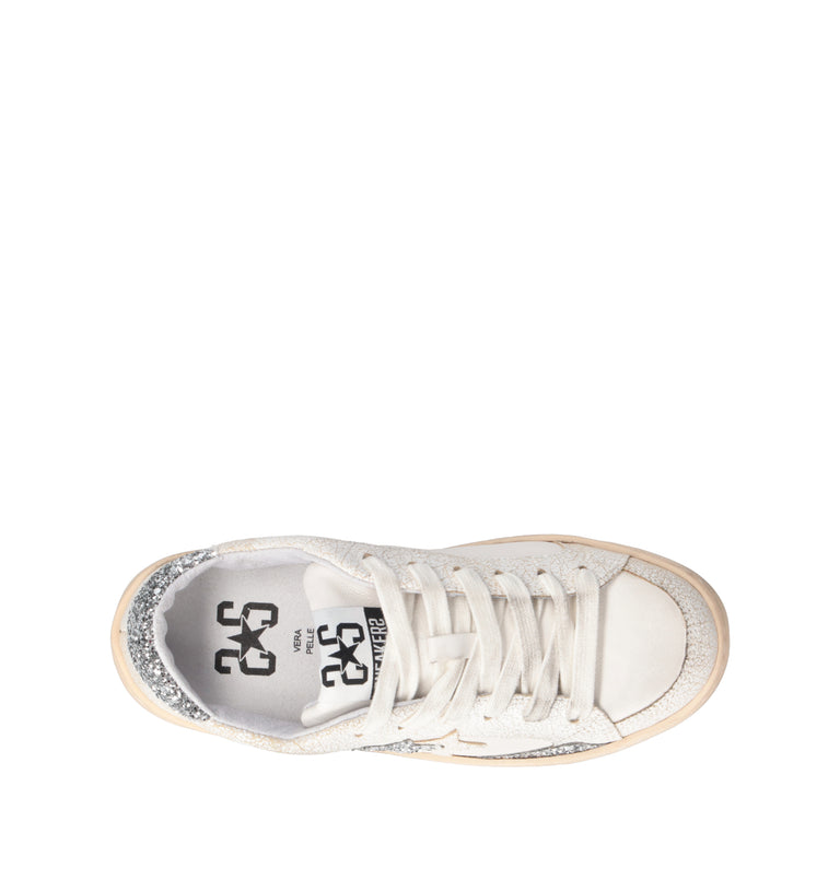 2 STAR Sneaker donna bianca