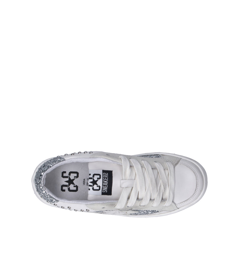2 STAR Sneaker donna bianca/argento